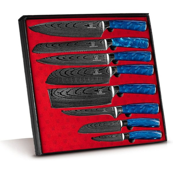 Küchenkompane Messer-Set Asiatisches Messerset Shiburu 8-teiliges Küchenmesser Set Premium (8-tlg)