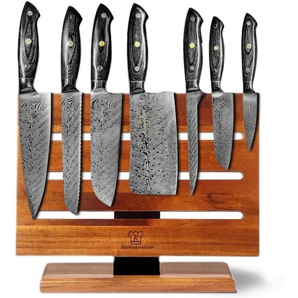 Küchenkompane Messer-Set Küchenmesser Komibpaket mit magnetischem Messerblock - Kumai (2-tlg)