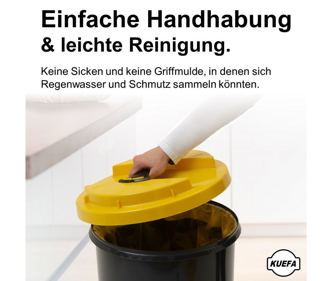 KUEFA Müllsackständer BSC 60L Mülleimer Gelber Sack, inkl. Klemm-Ring, UV-beständig – Bild 4 von 5