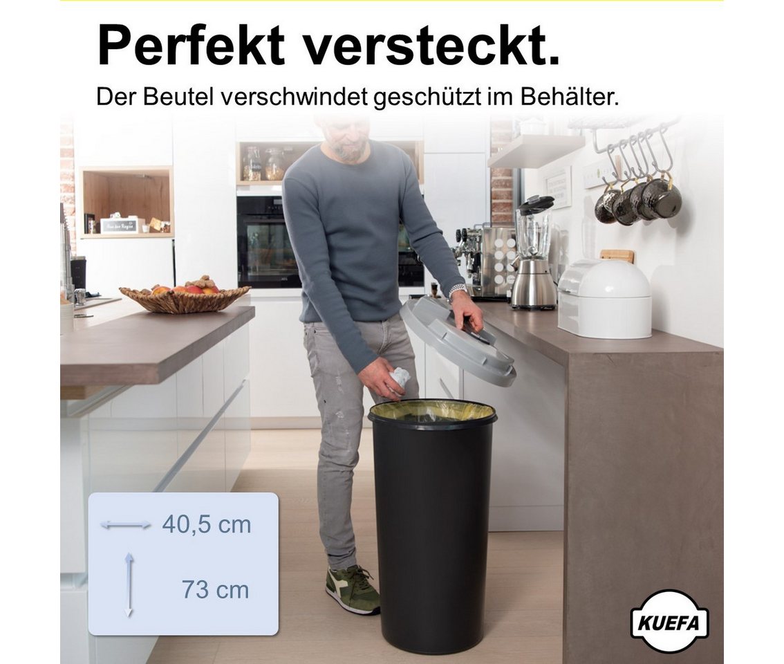 KUEFA Müllsackständer BSC 60L Mülleimer Gelber Sack, inkl. Klemm-Ring, UV-beständig – Bild 5 von 5