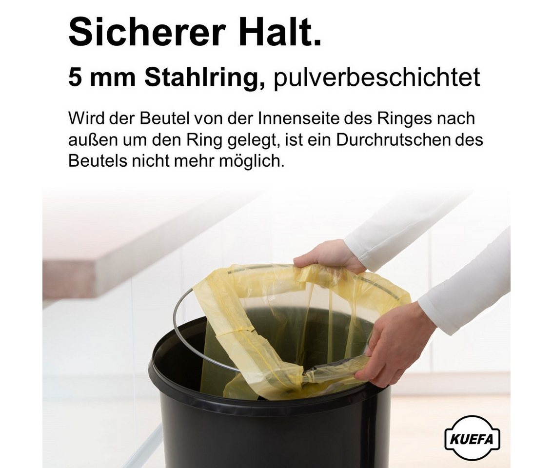 KUEFA Müllsackständer BSC 60L Mülleimer Gelber Sack, inkl. Klemm-Ring, UV-beständig – Bild 3 von 5