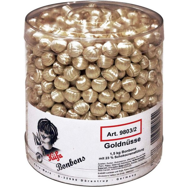 KUEFA Süßigkeit, Küfa Goldnüsse Karamell Bonbons mit Schokoladencremefüllung 1500g