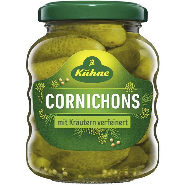 Kühne Gemüsekonserve, Kühne Cornichons Kräuter ATG 110g