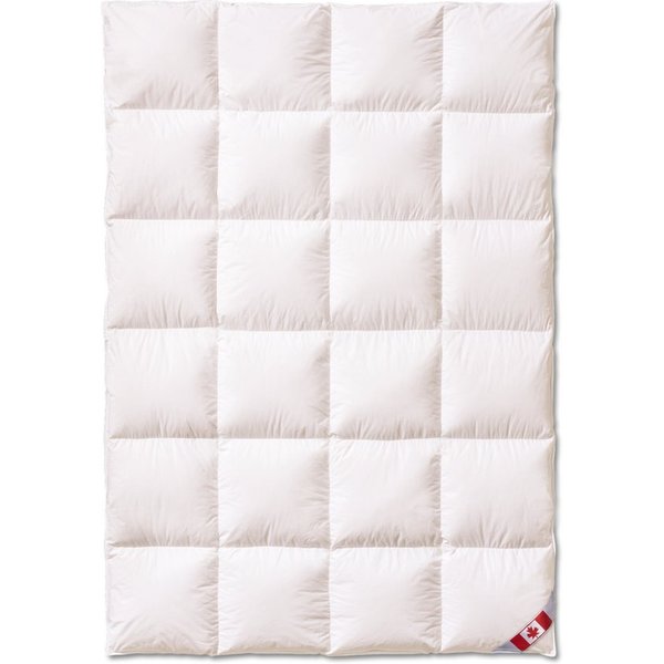 KÜNSEMÜLLER Daunenbettdecke Daunenbettdecke "Canada Warm "mit 1cm Steg, Füllung: 90% Daunen 10% Federn, Bezug: 100% Baumwolle, Allergikerfreundlich, angenehmes,