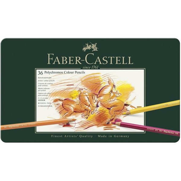 Faber-Castell Künstlerstift Faber-Castell Polychromos Farbstift - 36er Metalletui