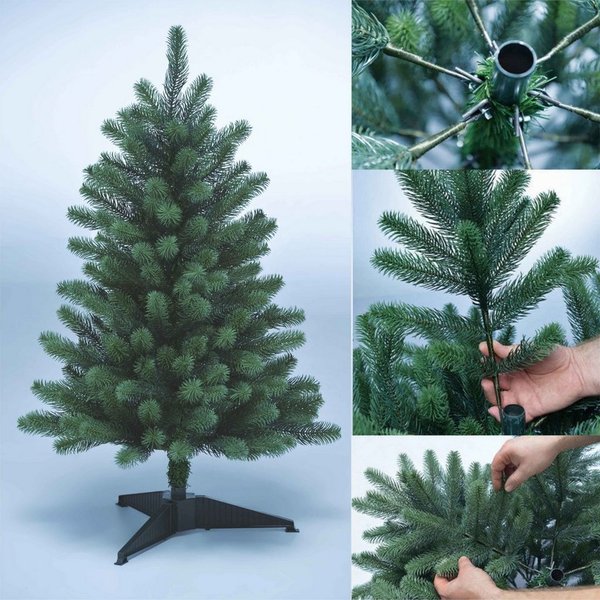 Xenotec Künstlicher Weihnachtsbaum Xenotec Premium Weihnachtsbaum–im Spritzgussverfahren hergestellt, Spritzguss, Nordmanntanne, natürlich eingefärbte Zweige