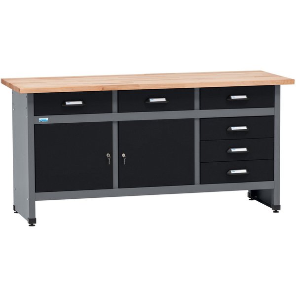 KÜPPER Werkbank 12170, 170x84x60 cm, 6 Schubladen, 2 Türen, 300 kg Traglast