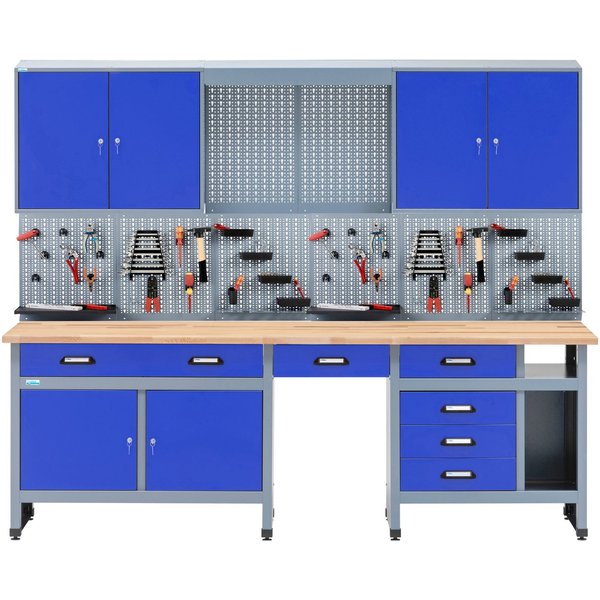 KÜPPER Werkstatt-Set 70412, (Spar-Set), 30 mm massive Vollbuchenarbeitsplatte