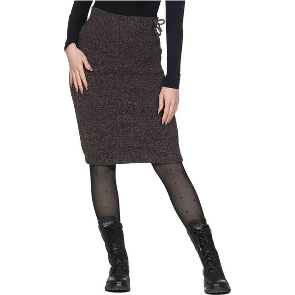 KUNST UND MAGIE Strickrock Langer Rock Klassischer Boho Strickrock Winter Wolle
