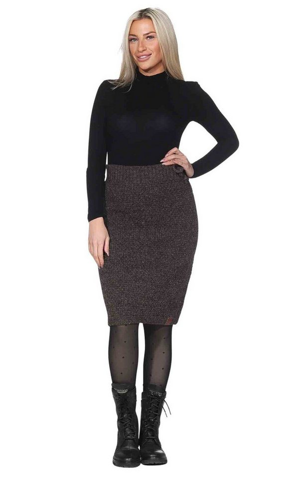 KUNST UND MAGIE Strickrock Langer Rock Klassischer Boho Strickrock Winter Wolle – Bild 3 von 5