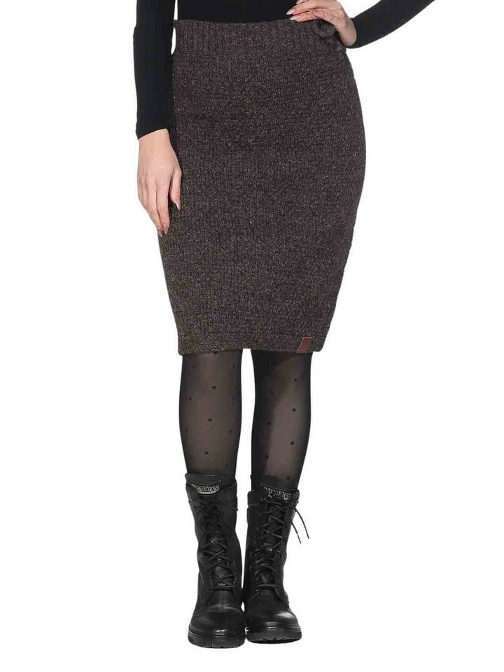 KUNST UND MAGIE Strickrock Langer Rock Klassischer Boho Strickrock Winter Wolle – Bild 5 von 5