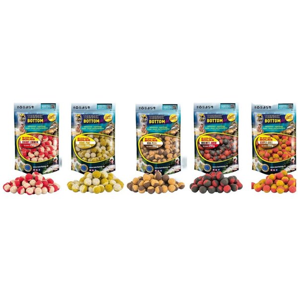 Behr Kunstköder Behr Bi-Color Boilies 16mm, 250 Gr. - 5 Sorten wählbar - Karpfen, Löst sich langsam auf um noch mehr Duftstoffe freizugeben