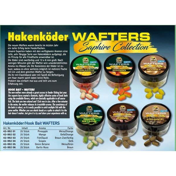 Behr Kunstköder Behr Hakenköder Wafters - Karpfen Köder - 6 Sorten wählbar, Lecker Duftend