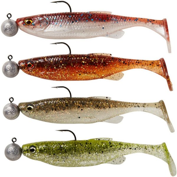 Savage Gear Kunstköder Savage Gear Fat Minnow T-Tail RTF - 4 montierte Gummifische
