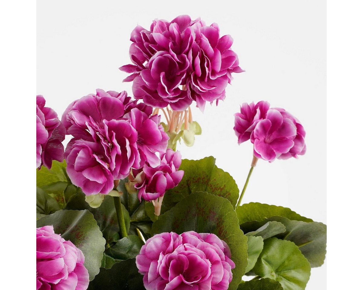 Kunstpflanze Mica Decorations Geranium violett in Balkonkaste terra - l29xb13xh40cm, Mica Decorations, Höhe 40 cm – Bild 3 von 4