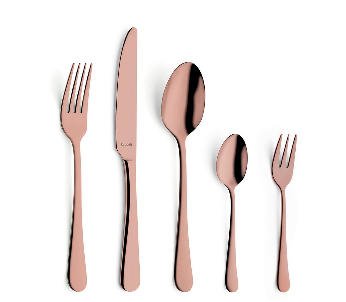 Kuppels Besteck-Set DELIA (30-tlg), 6 Personen, Edelstahl Rostfrei 18/0, Handreinigung empfohlen, roséfarbener PVD Veredelung, hochglanzpoliert – Bild 5 von 5