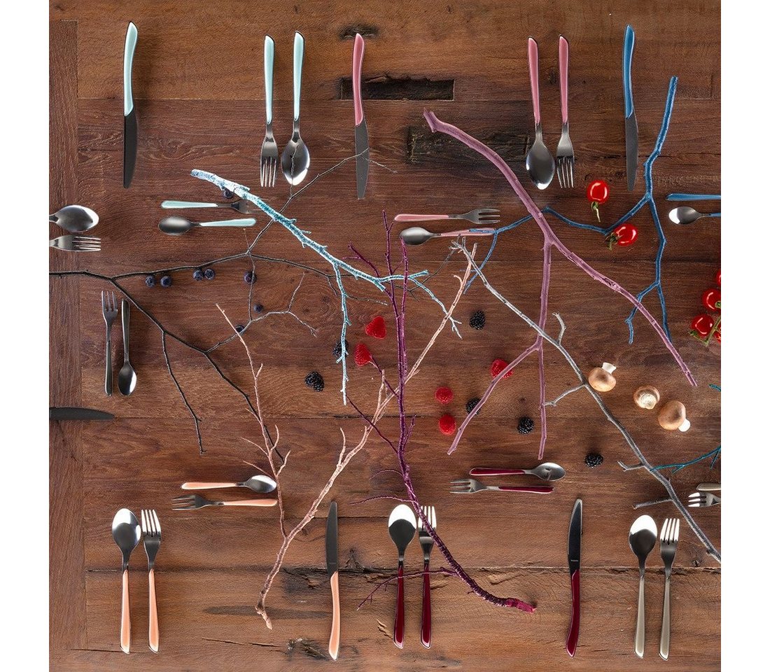 Kuppels Besteck-Set PRISMA (24-tlg), 6 Personen, Edelstahl Rostfrei 18/0, spülmaschinenfest, in apricot, hochglanzpoliert – Bild 5 von 5