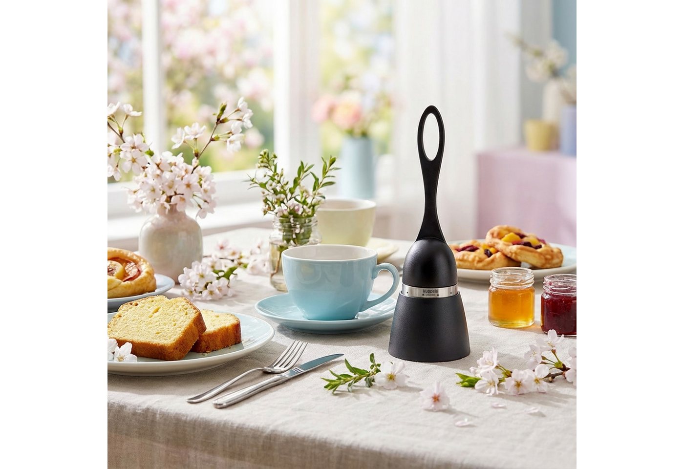 Kuppels Küchenreibe TEA TIME, Edelstahl 18/10, (2-St), Edelstahl Teesieb mit Halter, 2er Pack – Bild 5 von 5