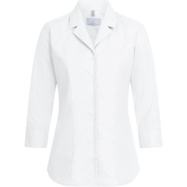 GREIFF Kurzarmbluse Greiff Corporate BASIC Damen Bluse 3/4 Kent Regular-Fit Weiß
