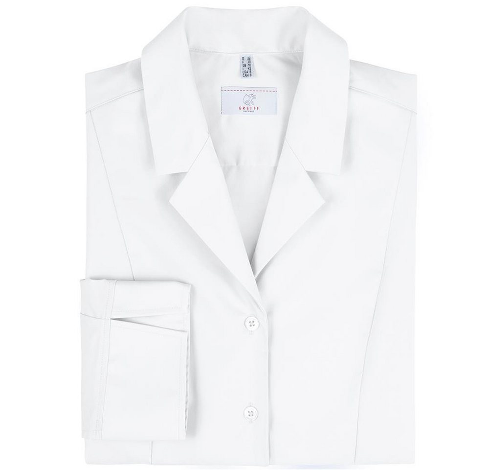 GREIFF Kurzarmbluse Greiff Corporate BASIC Damen Bluse 3/4 Kent Regular-Fit Weiß – Bild 2 von 2