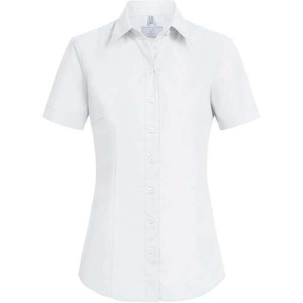 GREIFF Kurzarmbluse Greiff Corporate Bluse Damen BASIC Regular-Fit Weiß