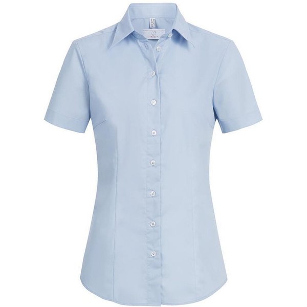 GREIFF Kurzarmbluse Greiff Corporate Bluse Damen BASIC Regular-Fit Hellblau