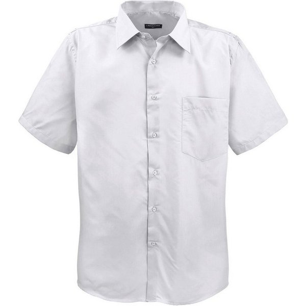 Lavecchia Kurzarmhemd Lavecchia Herren Kurzarmhemd Hka-14 (Weiß, 5XL) Basic Herrenhemd