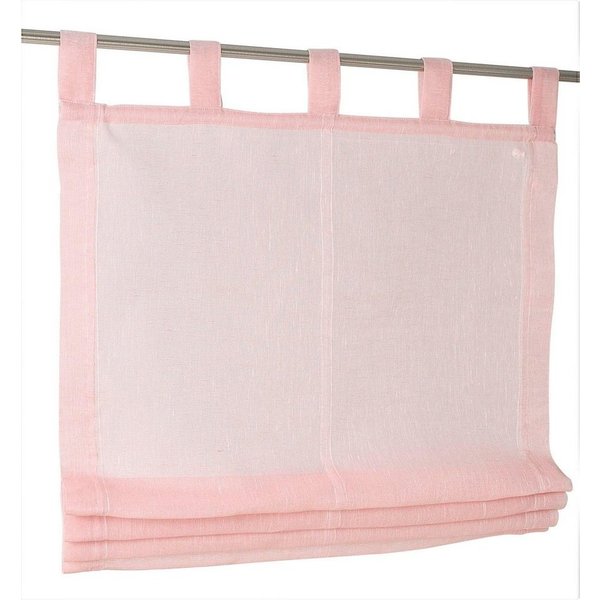 Kutti Raffrollo Brondby, mit Schlaufen, freihängend, halbtransparent, Polyester, Schlaufen