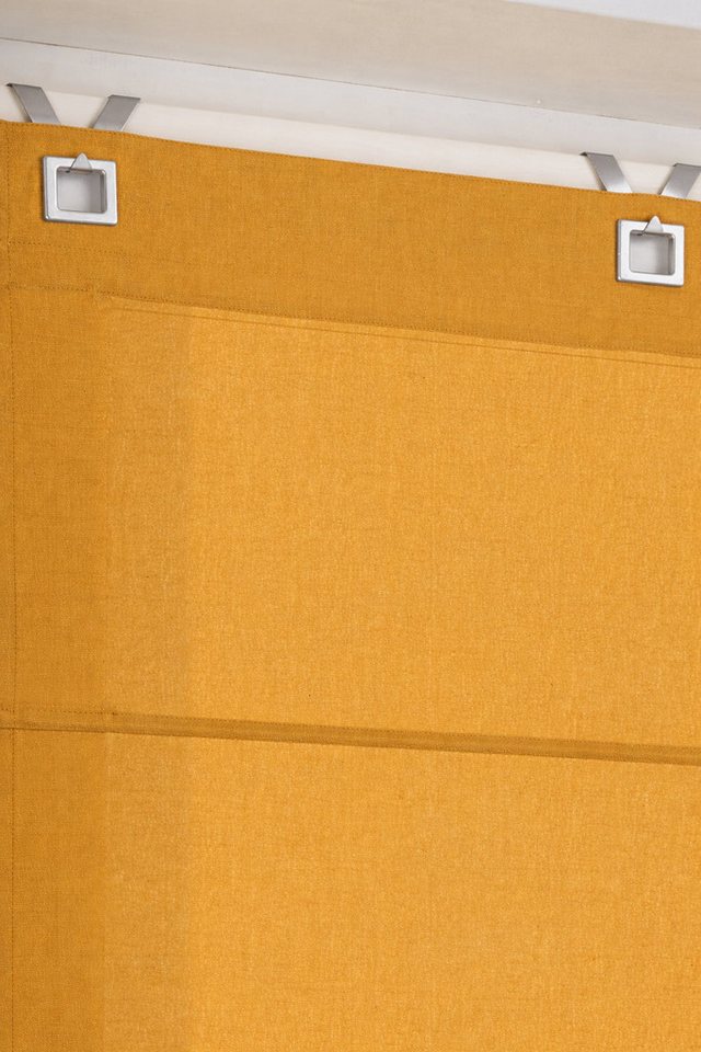 Kutti Raffrollo Duck in 6 Farben, mit Hakenaufhängung, ohne Bohren, freihängend, modernes Ösen-Design, 100% Baumwolle, blickdicht – Bild 2 von 3