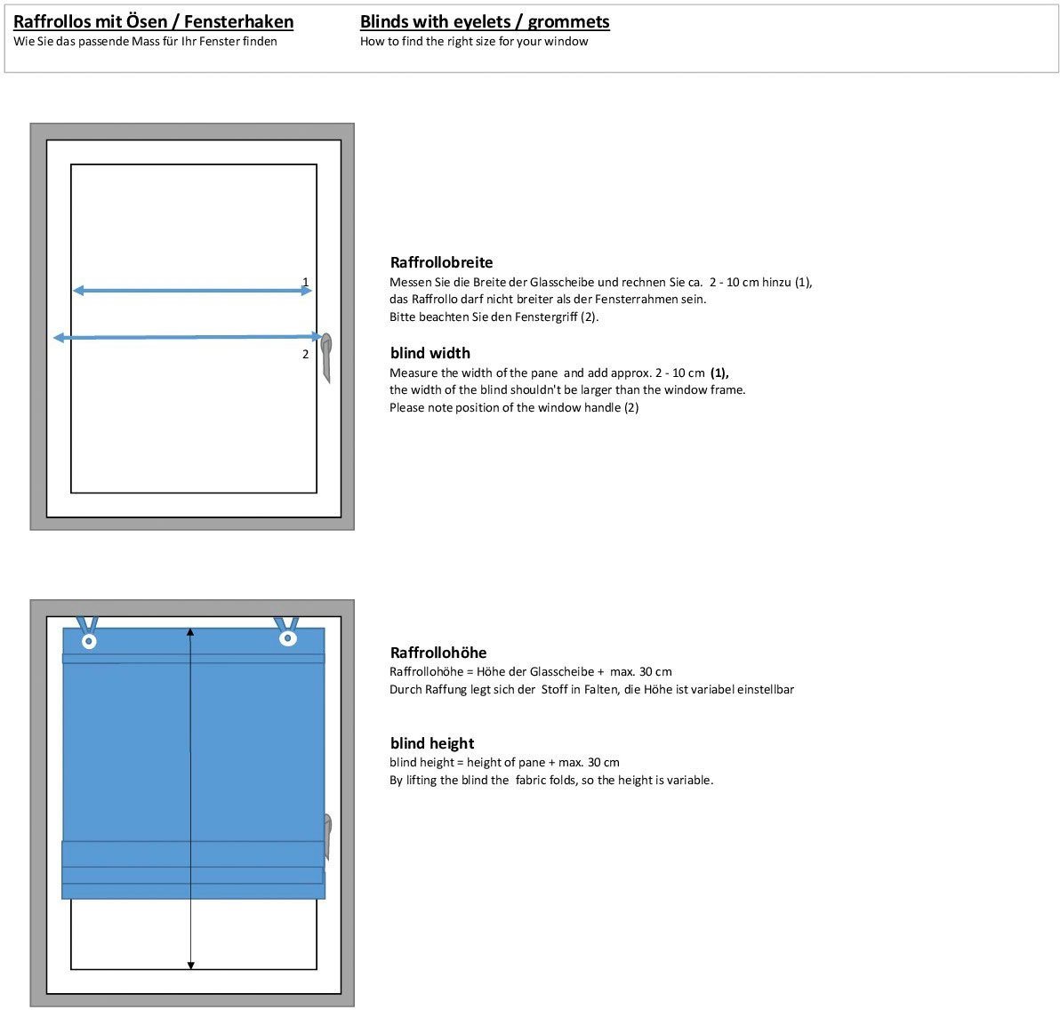 Kutti Raffrollo Enya, mit Hakenaufhängung, ohne Bohren, freihängend, Montage ohne Bohren, incl. Fensterhaken – Bild 4 von 4