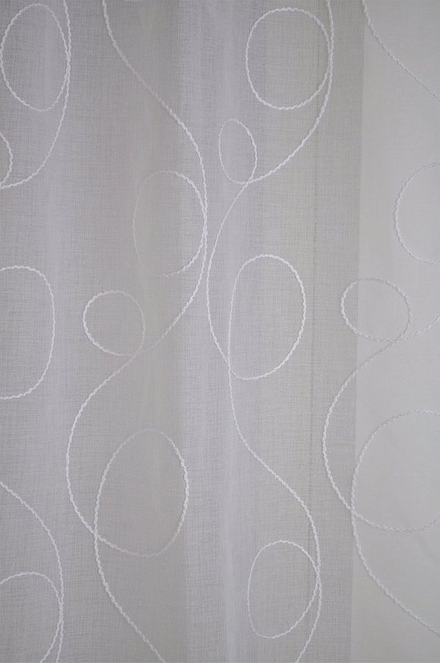 Kutti Raffrollo Jasmin, mit Hakenaufhängung, ohne Bohren, einfarbig, bestickt, matt, Polyester, pflegeleicht, mit Fensterhaken – Bild 4 von 5