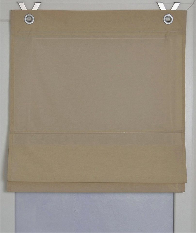 Kutti Raffrollo Kessy Bessy, mit Hakenaufhängung, ohne Bohren, freihängend, halbtransparent, Baumwolle, Polyester, Hakenaufhängung – Bild 3 von 3