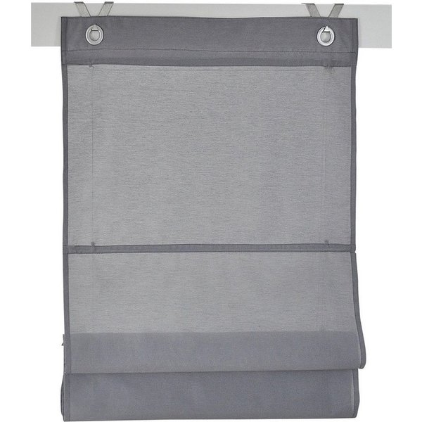 Kutti Raffrollo Kessy Bessy, mit Hakenaufhängung, ohne Bohren, freihängend, halbtransparent, Baumwolle, Polyester, Hakenaufhängung