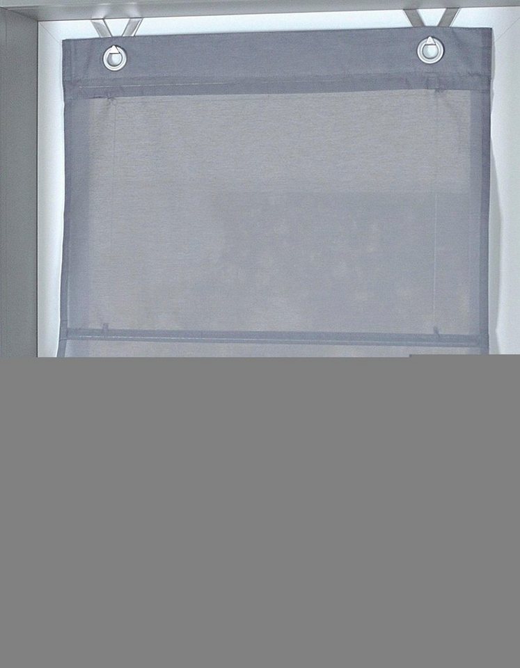 Kutti Raffrollo Kessy Bessy, mit Hakenaufhängung, ohne Bohren, freihängend, halbtransparent, Baumwolle, Polyester, Hakenaufhängung – Bild 2 von 3