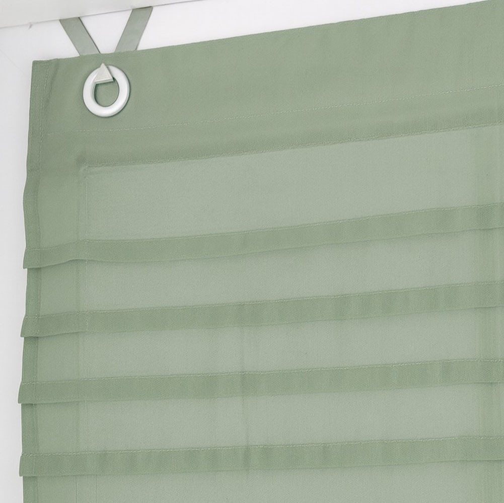 Kutti Raffrollo Kessy Biese, mit Hakenaufhängung, ohne Bohren, halbtransparent, Baumwolle, Polyester, Hakenaufhängung – Bild 2 von 5