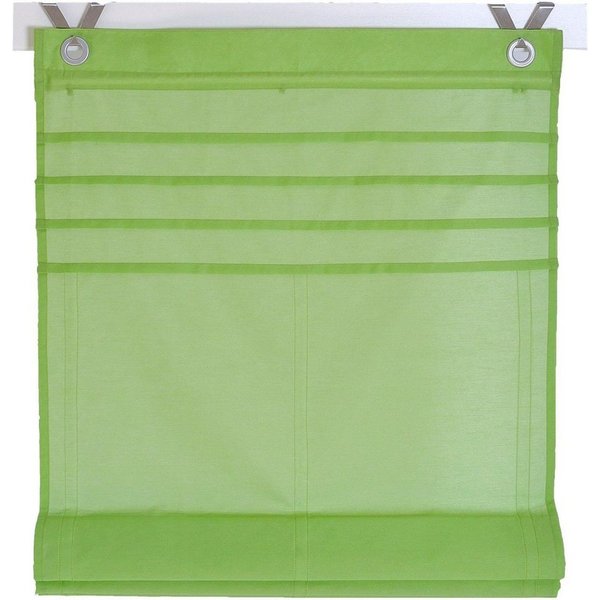 Kutti Raffrollo Kessy Biese, mit Hakenaufhängung, ohne Bohren, halbtransparent, Baumwolle, Polyester, Hakenaufhängung