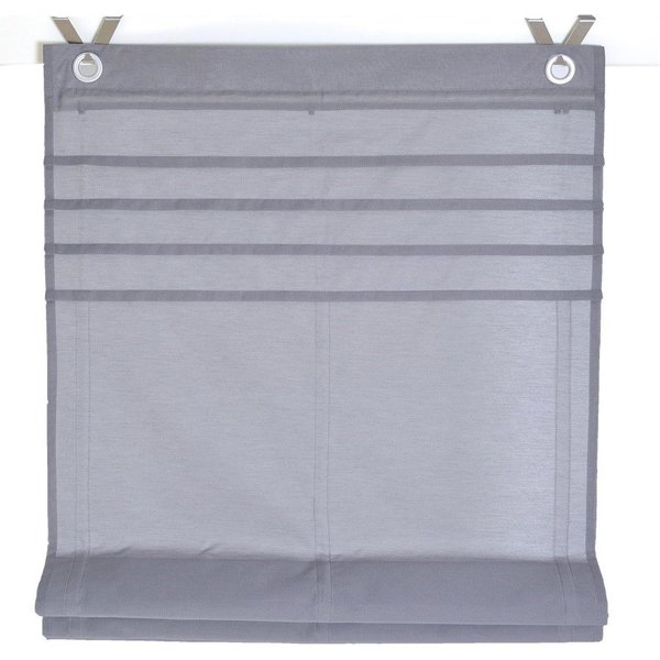 Kutti Raffrollo Kessy Biese, mit Hakenaufhängung, ohne Bohren, halbtransparent, Baumwolle, Polyester, Hakenaufhängung