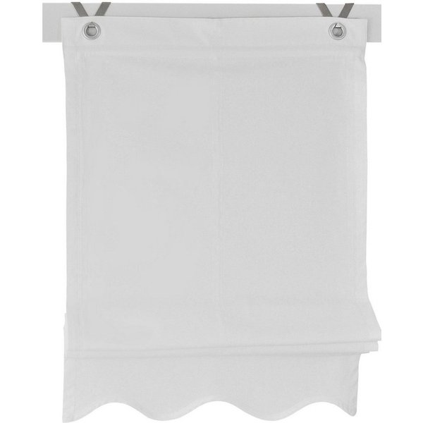 Kutti Raffrollo Olivia, mit Hakenaufhängung, ohne Bohren, freihängend, blickdicht, Baumwolle, Hakenaufhängung