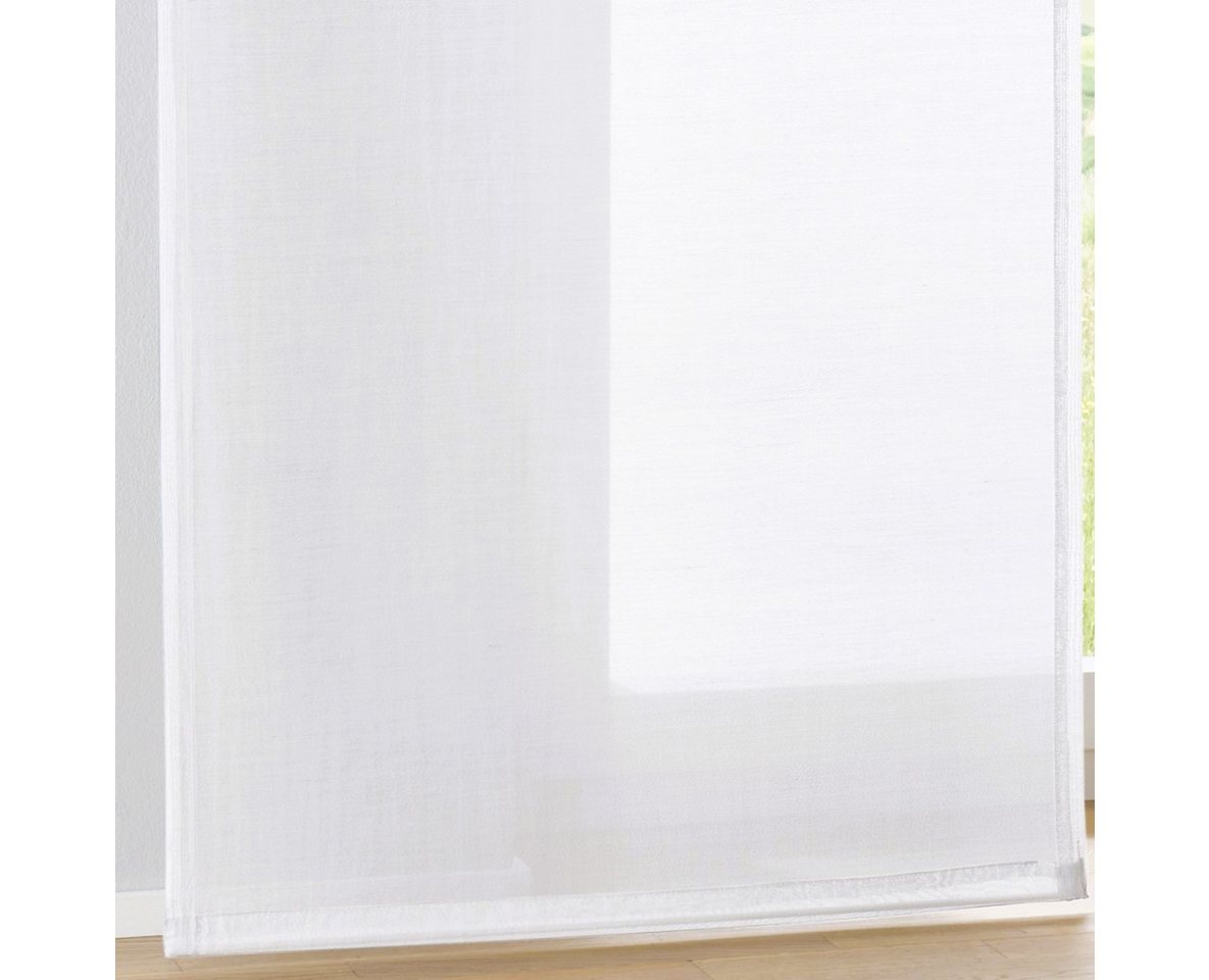 Kutti Schiebegardine Enya-Uni (1 St), Paneelwagen, halbtransparent, Ausbrenner, einfarbig Flächenvorhang modern – Bild 3 von 5