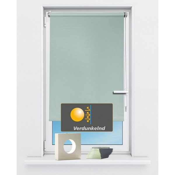 Seitenzugrollo Seitenzugrollo 'Luna', verdunkelnd, Klemmfix, ohne Bohren, Fixmaß, Kutti, verdunkelnd, ohne Bohren, Klemmfix, Sichtschutz, Sonnenschutz