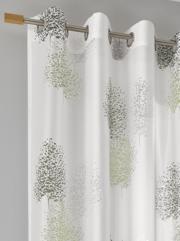 Kutti Vorhang Belinda (1 St), Ösen, halbtransparent, Ausbrenner, Gardine, halbtransparent, Ausbrenner, bedruckt, Viskose-Polyester – Bild 2 von 4