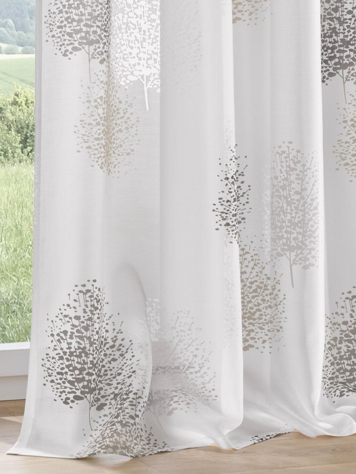 Kutti Vorhang Belinda (1 St), Ösen, halbtransparent, Ausbrenner, Gardine, halbtransparent, Ausbrenner, bedruckt, Viskose-Polyester – Bild 3 von 5