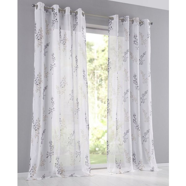 Kutti Vorhang Danny (1 St), Ösen, halbtransparent, Polyester, pflegeleicht, bedruckt