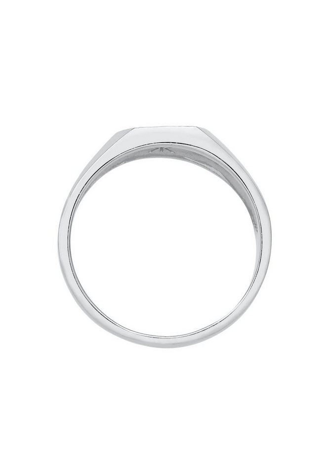 Kuzzoi Siegelring Basic Siegelring Herren Quadrat Matt 925 Silber – Bild 3 von 4
