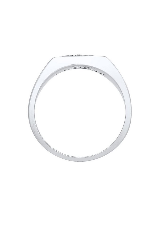 Kuzzoi Siegelring Herren Siegelring Emaille Stern Basic 925er Silber – Bild 3 von 5