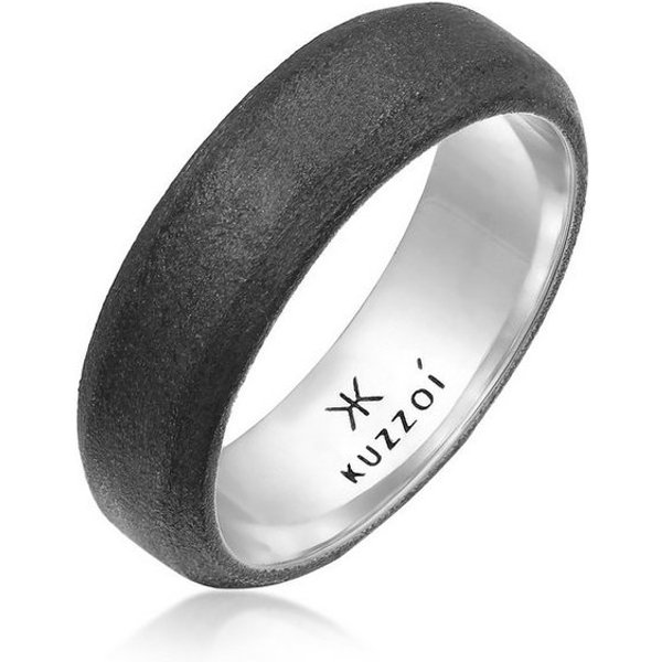 Kuzzoi Silberring Herren Bandring Basic 925 Silber