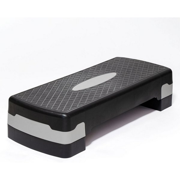 KVOTA Stepper Steppbrett grau 68x29x15cm 2stufig (3-tlg), rutschfeste Oberfläche, extra stabil