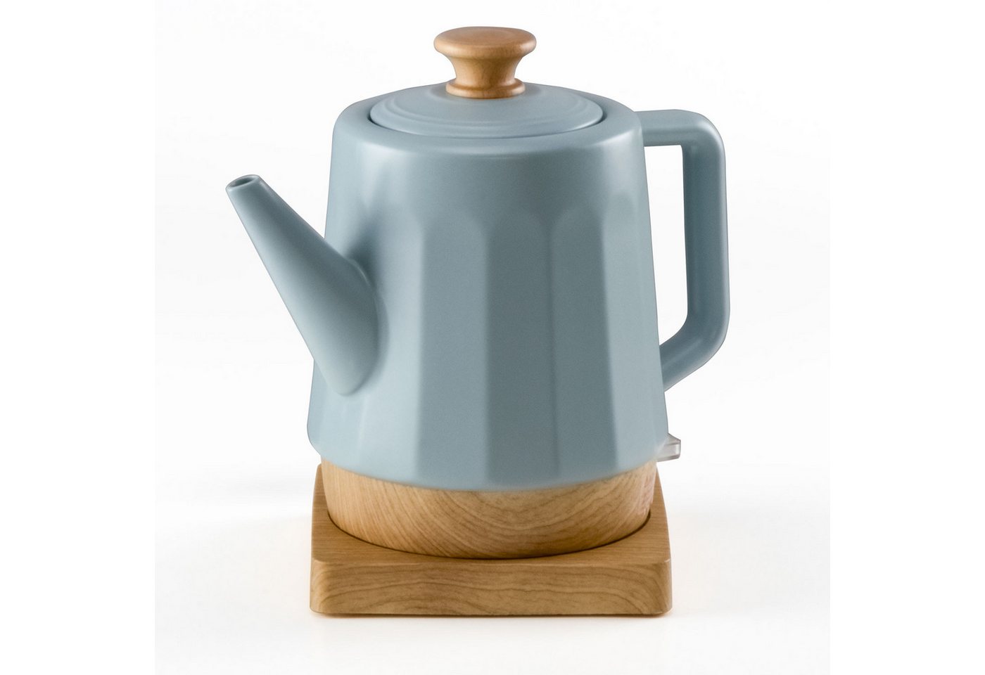 KVOTA Wasserkocher elektrisch, aus Keramik, 1,5 Liter, Grau-Blau "Harmonie" Teakettle., 1.5 l, 1500 W – Bild 2 von 5