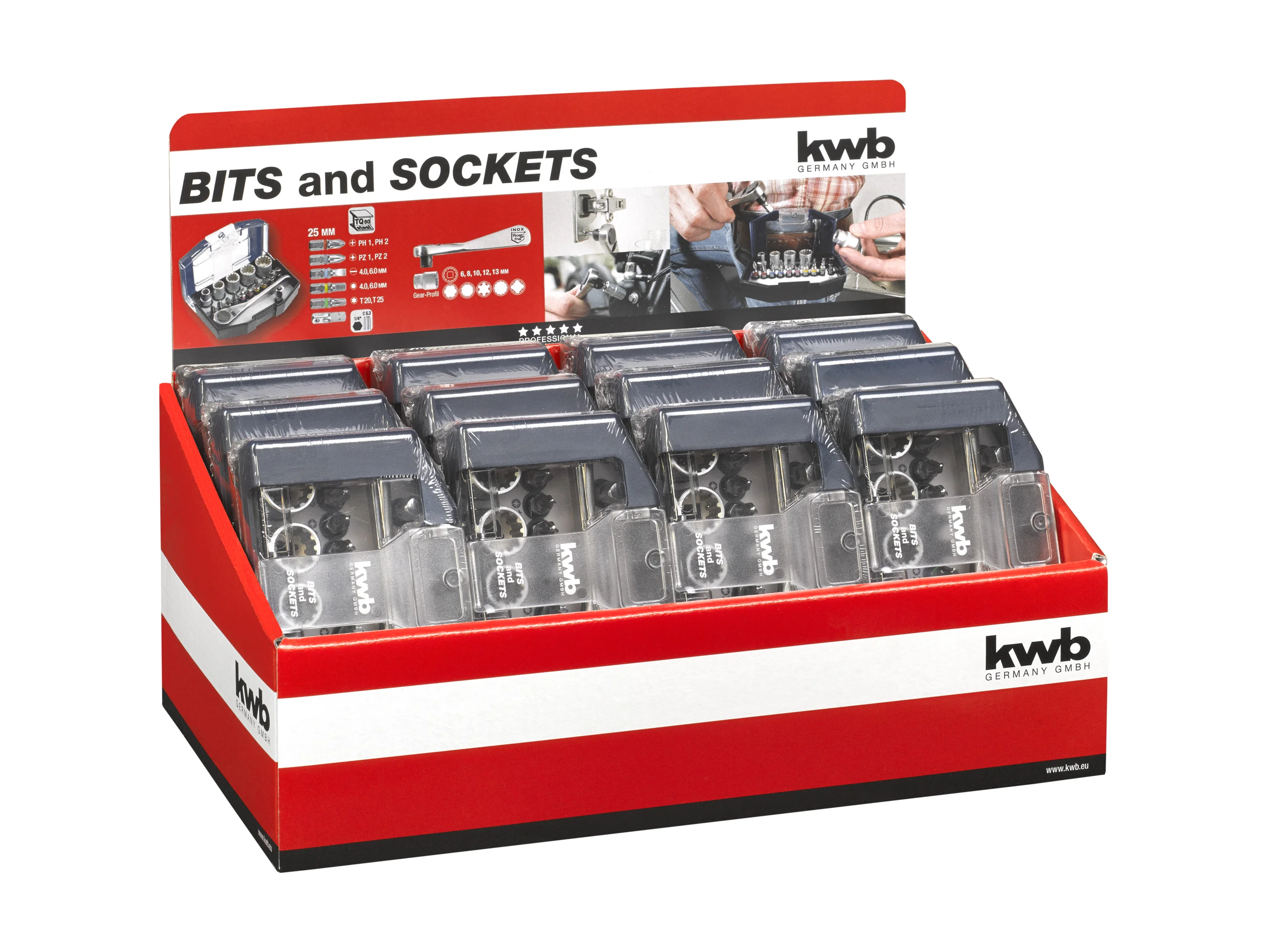 KWB Bit-Box mit Gürtelclip, 17-teilig – Bild 3 von 4