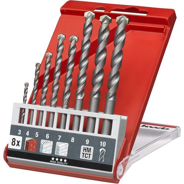kwb Bohrer- und Bit-Set HM-Betonbohr. Kass.3-10, 8-tlg, HM-Betonbohr. Kass.3-10, 8-tlg